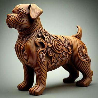 3D model Ryukyu dog breed dog (STL)